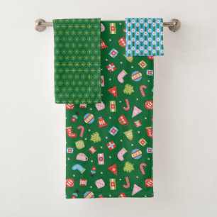 Ensemble de serviettes de bain cadeaux de Noël