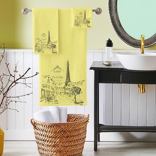 Ensemble de serviettes de bain Café Paris (Créateur téléchargé)