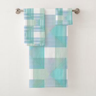 Ensemble de serviettes de bain Carrés géométriques