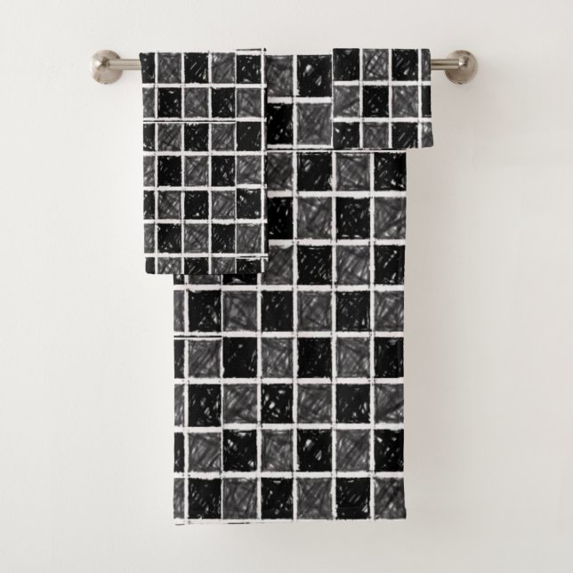 Ensemble de serviettes de bain Checkers (En situation)