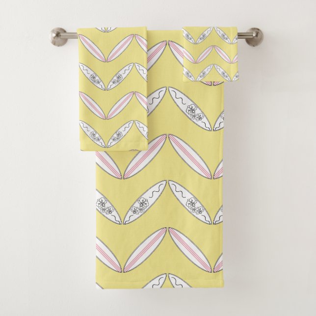 Ensemble de serviettes de bain Chevron Surfboard B (En situation)