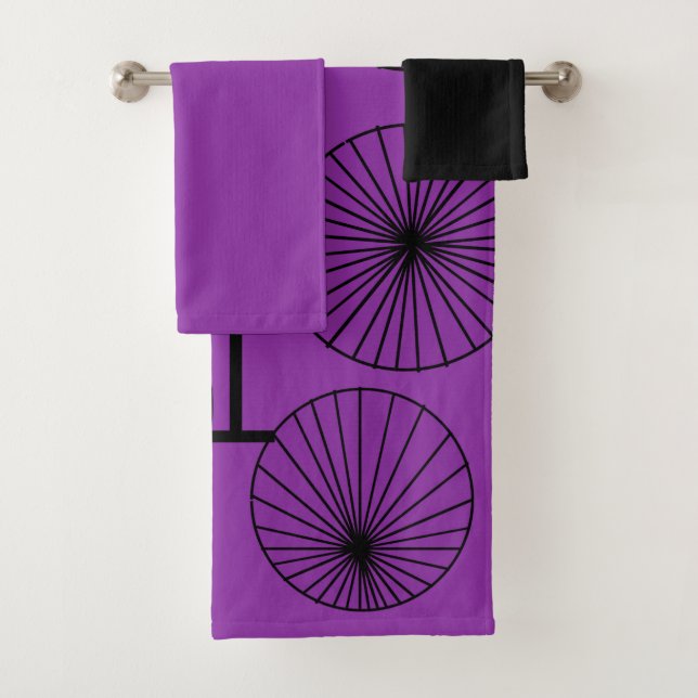 Ensemble de serviettes de bain circulaire mobile (En situation)