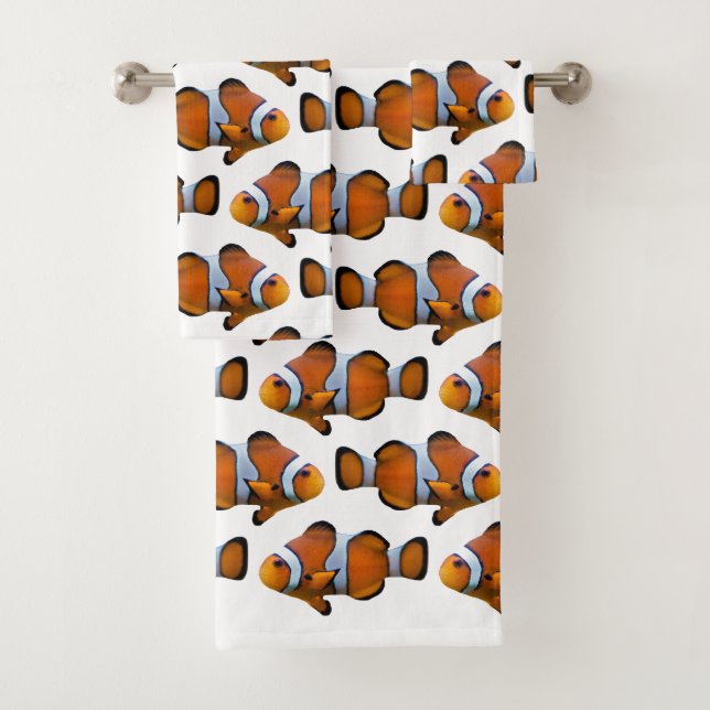 Ensemble de serviettes de bain Clownfish Frenzy (En situation)