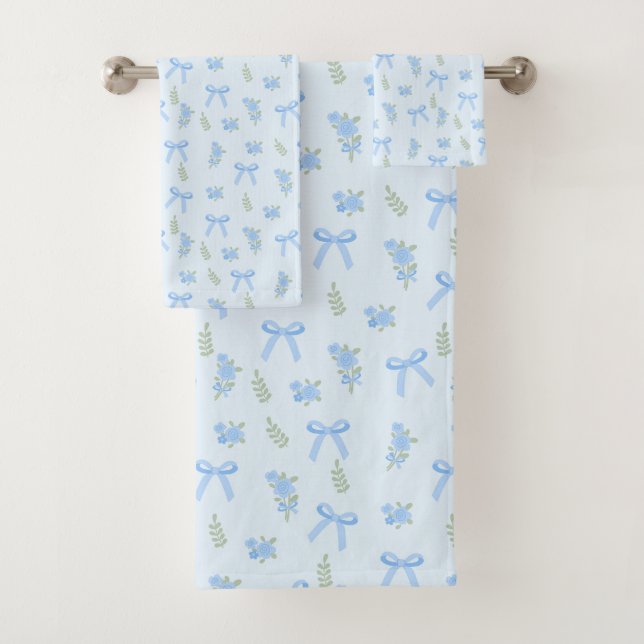 Ensemble de serviettes de bain Coquette Été Bleu C (En situation)