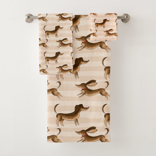 Ensemble de serviettes de bain Dachshund (En situation)