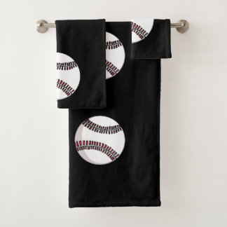 Ensemble de serviettes de bain de baseball.