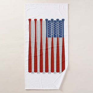 Ensemble de serviettes de bain de baseball America