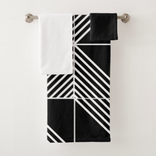 Ensemble de serviettes de bain de lignes Art déco