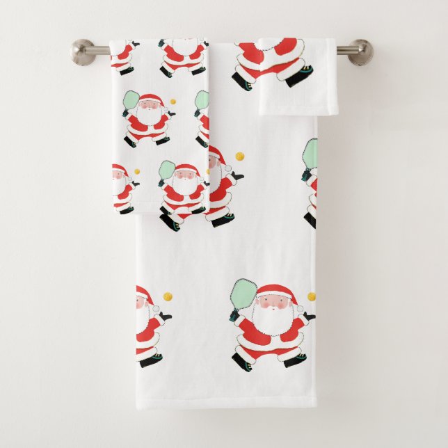 Ensemble de serviettes de bain de Noël pour pickle (En situation)