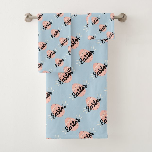 Ensemble de serviettes de bain de Pâques (En situation)