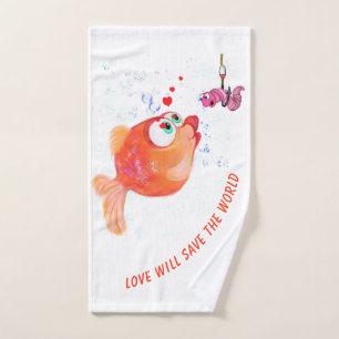 Ensemble de serviettes de bain de poisson et de ve