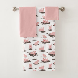 Ensemble de serviettes de bain de porcelets