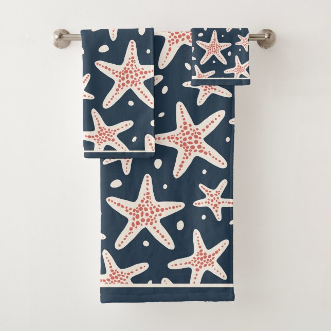 Ensemble de serviettes de bain de Starfish Nautiqu (En situation)