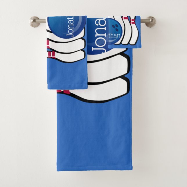 Ensemble de serviettes de bain design Bowling (En situation)