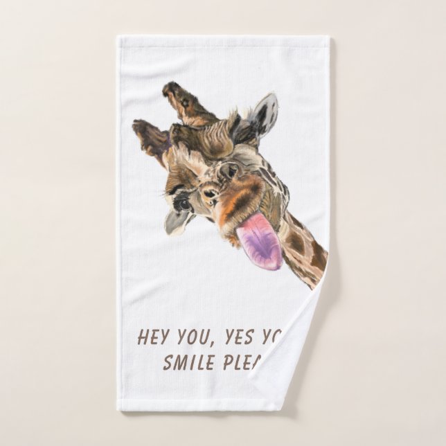 Ensemble de serviettes de bain drôles avec une gir (Serviette à main)