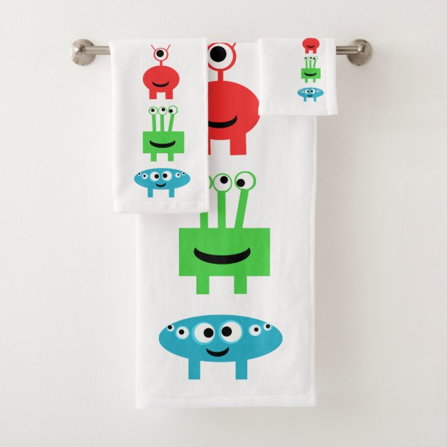Ensemble de serviettes de bain drôles et mignonnes (En situation)