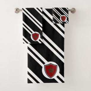 Ensemble de serviettes de bain du drapeau du Maroc