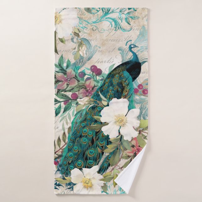 Ensemble de serviettes de bain élégant Paon Luxe p (Serviette de bain)