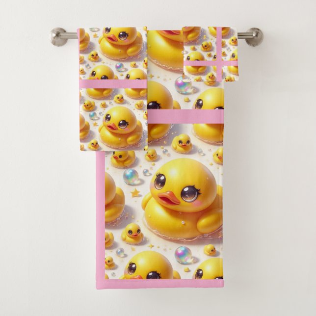 Ensemble de serviettes de bain en caoutchouc pour  (En situation)