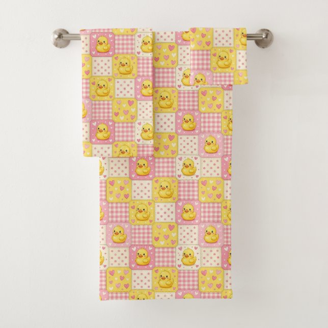Ensemble de serviettes de bain en caoutchouc pour  (En situation)