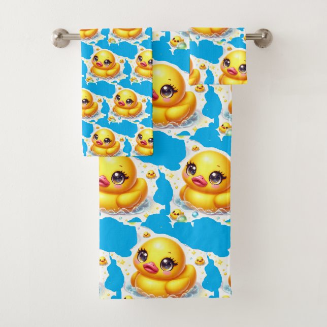 Ensemble de serviettes de bain en caoutchouc pour  (En situation)