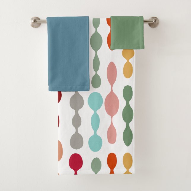 Ensemble de serviettes de bain en coquilles décora (En situation)