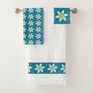 Ensemble de serviettes de bain en fleurs Edelweiss