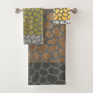 Ensemble de serviettes de bain en galets gris colo