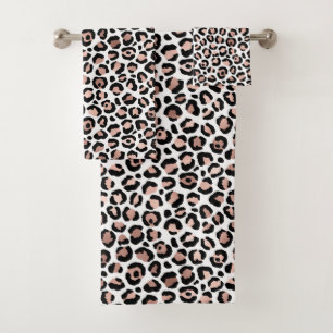 Ensemble de serviettes de bain en impression léopa