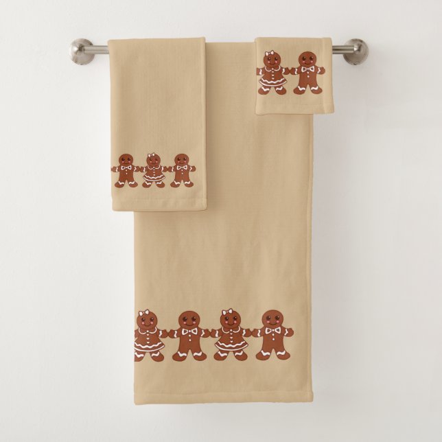 Ensemble de serviettes de bain en pain d'épice de  (En situation)