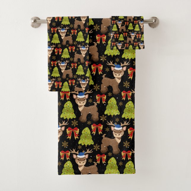 Ensemble de serviettes de bain en rennes (En situation)