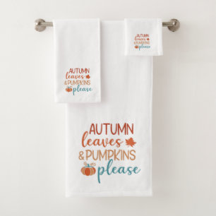 Ensemble de serviettes de bain Feuilles d'automne