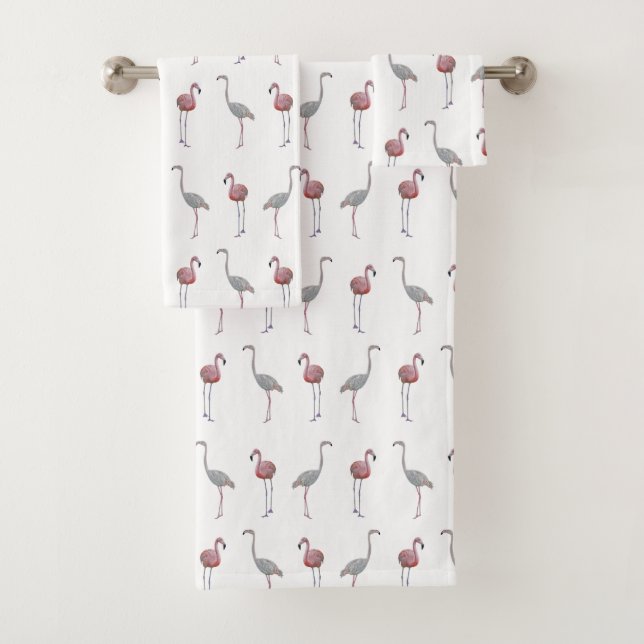 Ensemble de serviettes de bain Flamingo Frenzy (En situation)