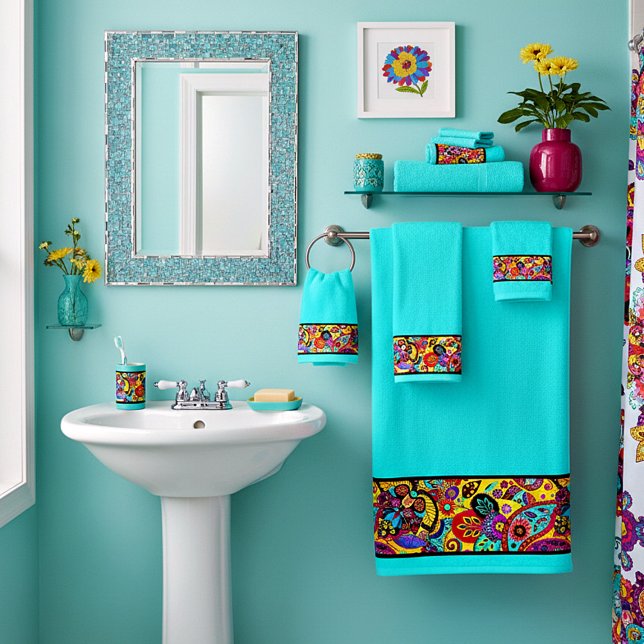 Ensemble de serviettes de bain fleuries paisley vi (Créateur téléchargé)