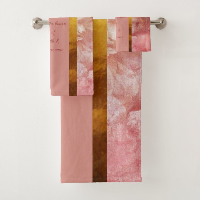 Ensemble de serviettes de bain Fleurs de Foi (Pêch (En situation)