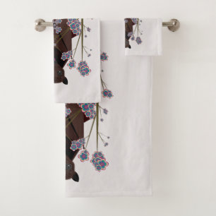 Ensemble de serviettes de bain Fox volant