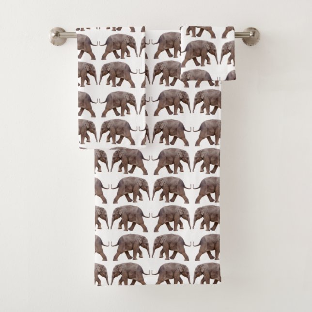 Ensemble de serviettes de bain Frenzy Baby Elephan (En situation)