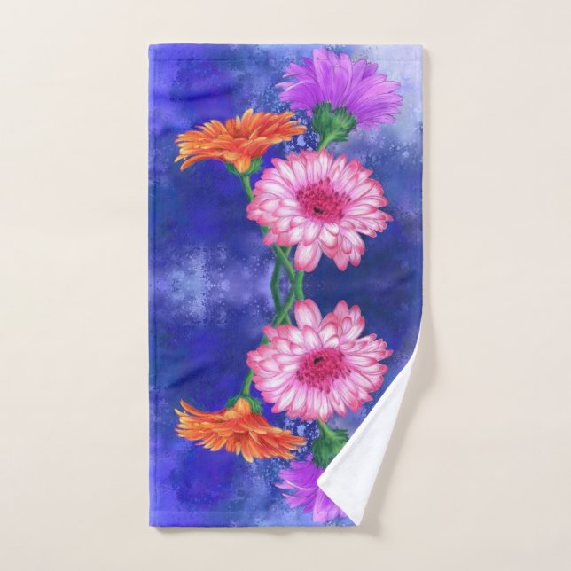 Ensemble de serviettes de bain Gerberas trois coul (Serviette à main)