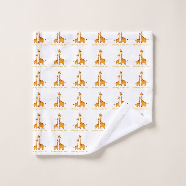 Ensemble de serviettes de bain - Girafe Mignon (Gant de toilette)