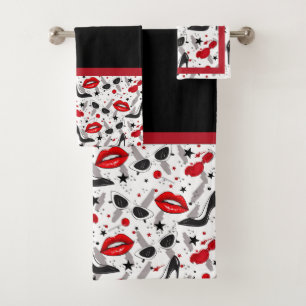 Ensemble de serviettes de bain Glam années 50