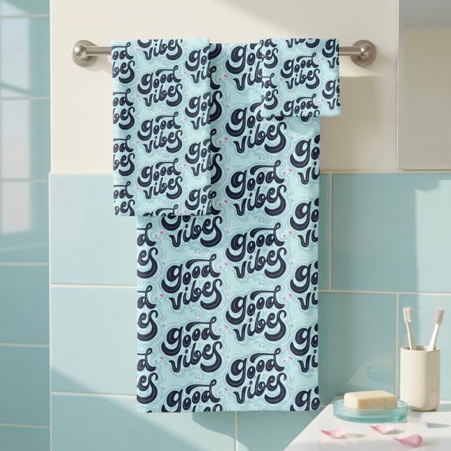 Ensemble de serviettes de bain Good Vibes (Créateur téléchargé)
