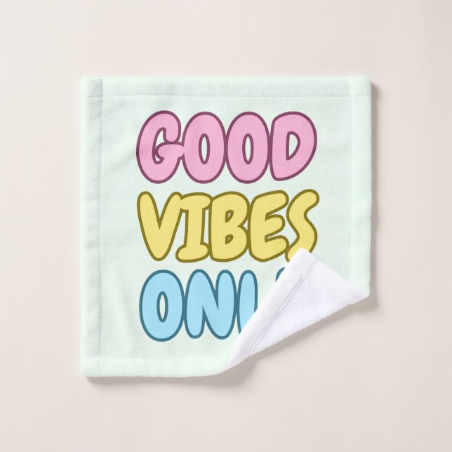Ensemble de serviettes de bain Good Vibes Only (Gant de toilette)