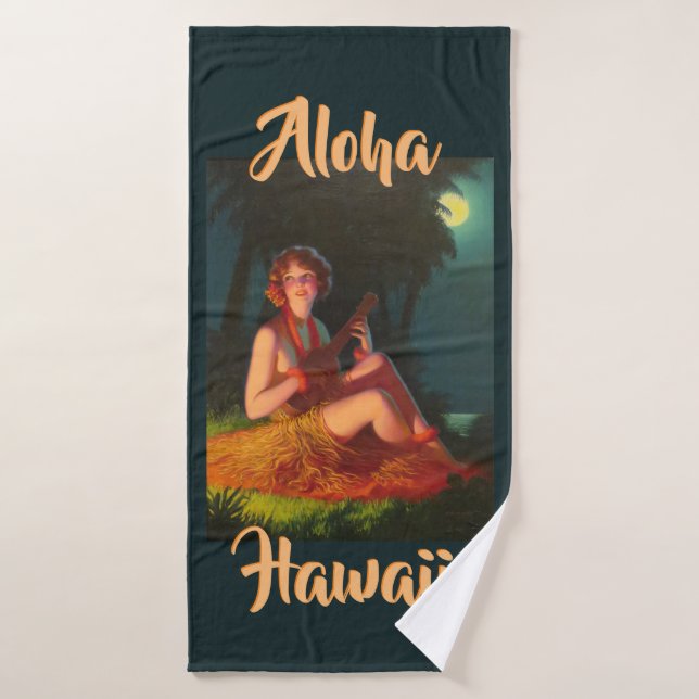 Ensemble de serviettes de bain Hawaï fille avec uk (Serviette de bain)