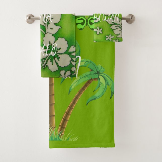 Ensemble de serviettes de bain Hawaii Aloha Collec (En situation)