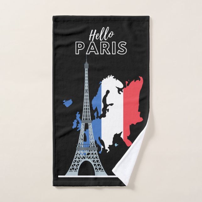 Ensemble de serviettes de bain Hello Paris Design (Serviette à main)