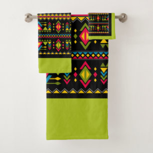 Ensemble de serviettes de bain indien Navajo améri