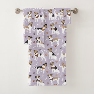 Ensemble de serviettes de bain Jack Russell Terrie