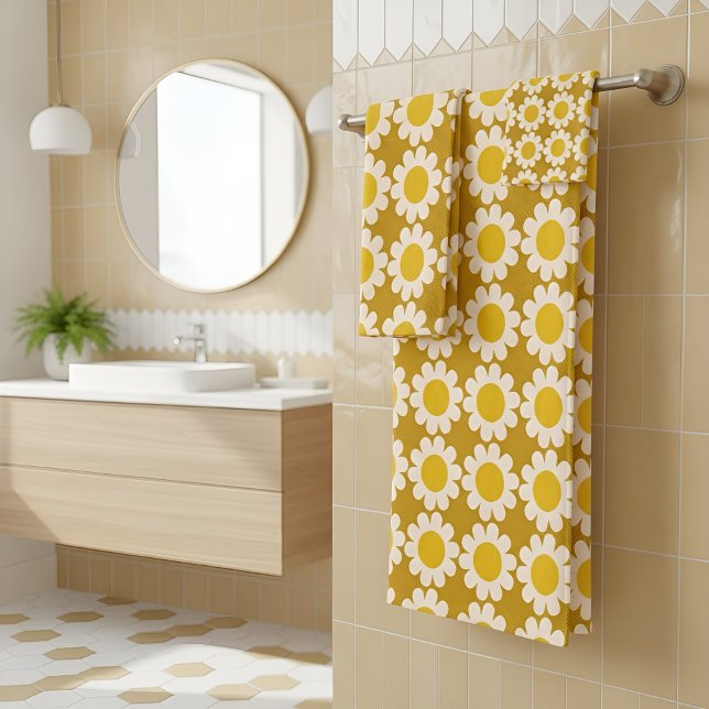 Ensemble de serviettes de bain jaune soleil super (Créateur téléchargé)