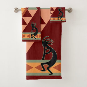 Ensemble de serviettes de bain Kokopelli de style