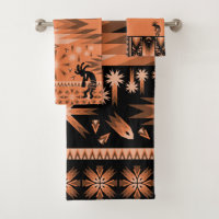 Ensemble de serviettes de bain Kokopelli Sud-Ouest